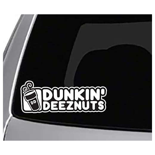 Dunkin Deez Nuts Decal Window Truck car Laptop Decal Sticker Small Sleek Sticker Slap