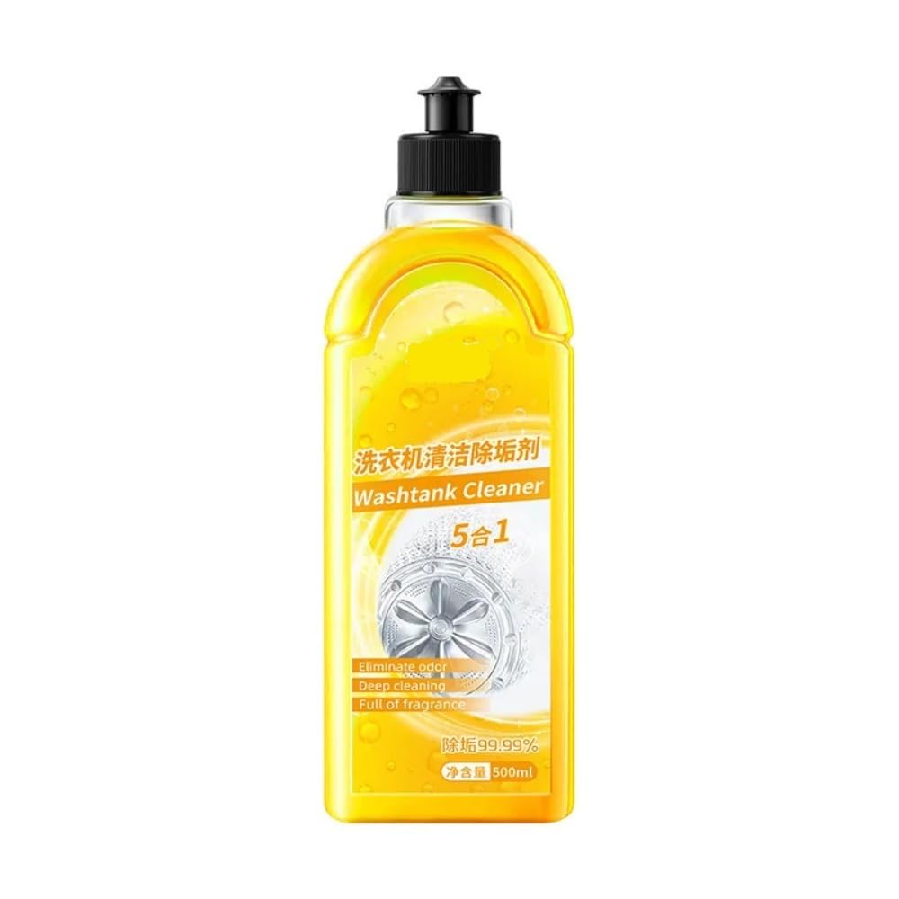 500ml Waschmaschinenreiniger, Trommelreiniger, Waschtankreiniger, Kraftvoller Entkalker(500ML Lemon Flavor)