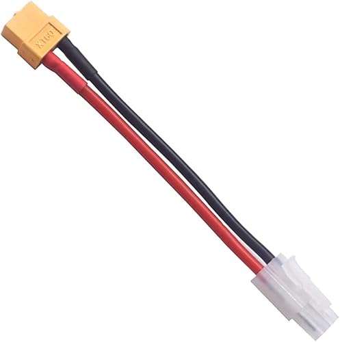 Miniatura 4 de 2 pares XT60 conector a Big Tamiya estilo enchufe macho hembra adaptador con 14AWG 5CM alambre de silicona para RC FPV Drone Car Truck cargador de
