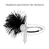 MWOOT Bandeau Plume Année 20 Couronne Plume strass Accessoires Flapper Bandeau des Année 1920 Serre-tête Vintage Classique Partie à Thème #1