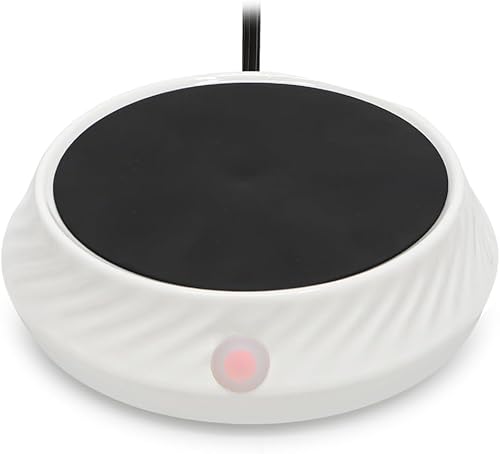 Calentador de taza de café, calentador de café eléctrico para escritorio con apagado automático, 3 ajustes de temperatura, calentador inteligente de