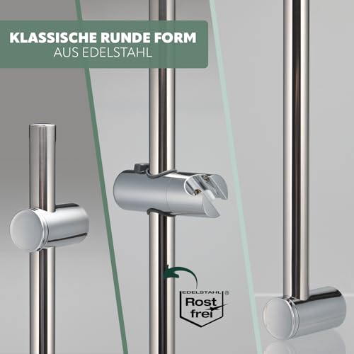 Duschstange Bremermann Edelstahl 71,5 cm mit verstellbarem Brausegleiter