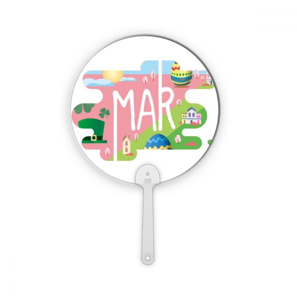Illustration de saison du mois de mars pour embellir votre éventail artisanal lors des beaux jours
