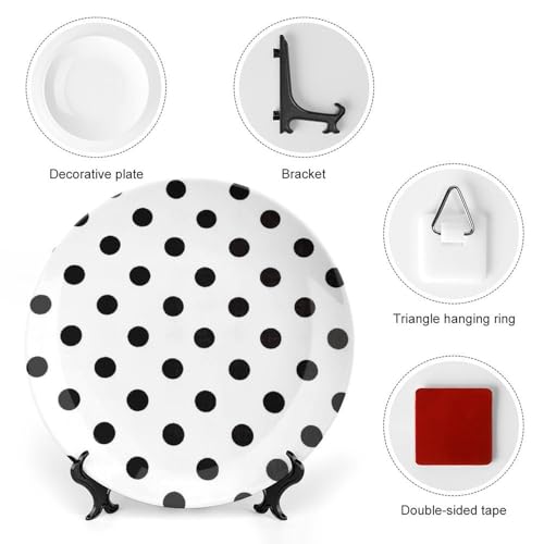 Plato Decorativo Bone China con Lunares 6 Pulgadas miniatura 3