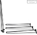 Industrial By Design - 40" Hairpin Legs (Raw Steel, Three-Rod) - Industrial Strength - Mid Century Modern - Set of 4, Great for Table Legs