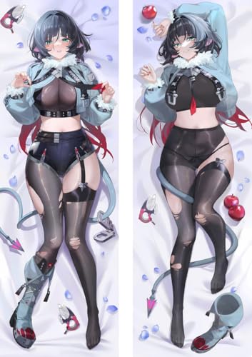 Zenless Zone Zero 100,120,150,160,180 Double-Sided Jane Doe Body Pillow Cases (Peach Skin 62.9in x 19.6in)