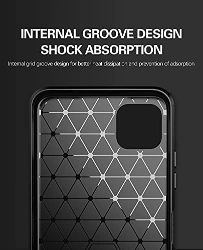 Image of NPRC Hybrid Ultra Slim Protective Case TPU Non-Slip Carbon Fiber Texture Shockproof Case Cover for Samsung Galaxy A22 5g - Black