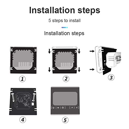 Jiheousty AC85~250V Termostato Ambiente per