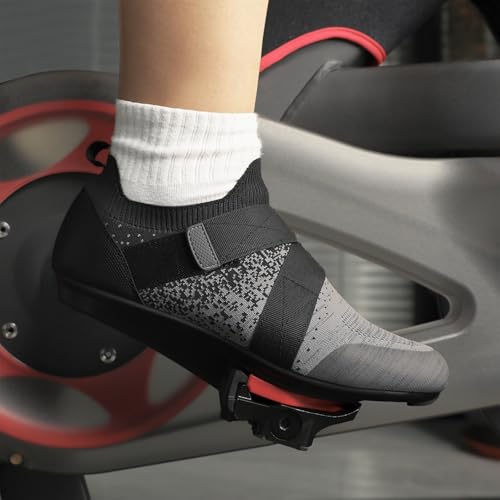 KESCOO Unisex Cycling Shoes Compatible with Peloton Bike Delta Cleats Included Indoor Outdoor Road Spin Bike Shoes for Men Women, Grey 47