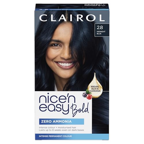 Clairol Nice N Easy Permanent Bold Zero Ammonia Hair Dye 2.8 Midnight Blue