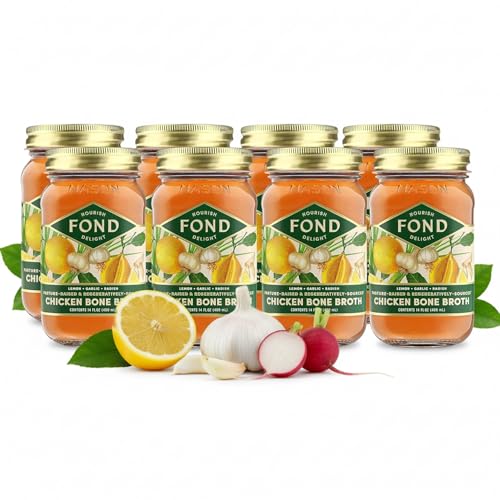 FOND Regenerative Pasture-Raised Chicken Bone Broth Infused with Organic Lemon