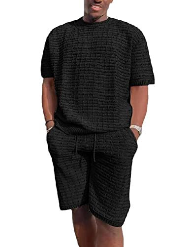 Survêtement homme noir XL pour rester à l'aise en été avec style décontracté