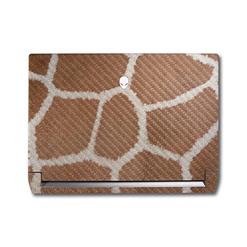 Image of MightySkins Carbon Fiber Skin Compatible With Alienware M17 R5 (2022) Full Wrap Kit - Giraffe Print | Protective, Durable Textured Carbon Fiber Finish | Easy To Apply & Change Styles | Made in the USA