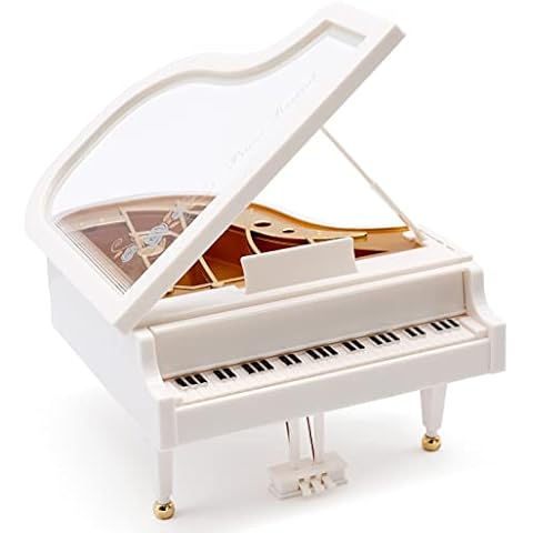 JJYHEHOT Piano Music Box, Wind Up Musical Boxes, Classical Music Box for Girls Birthday Gift or Desk Decoration Ornament Cover