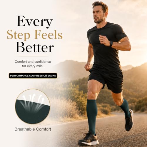 Image of Laite Hebe 4 Pairs-Compression Socks for Women&Men Circulation-Best Support for Nurses,Running,Athletic
