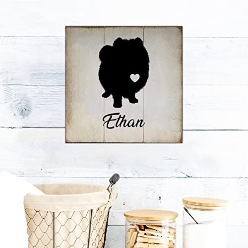 Plaque murale en bois Dogs Live Here rustique 35cm