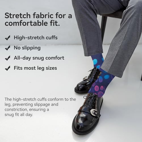 Image of Novelty Crew Socks for Unisex Wild Side with These Eye-Popping Prints 3 Pairs One Size