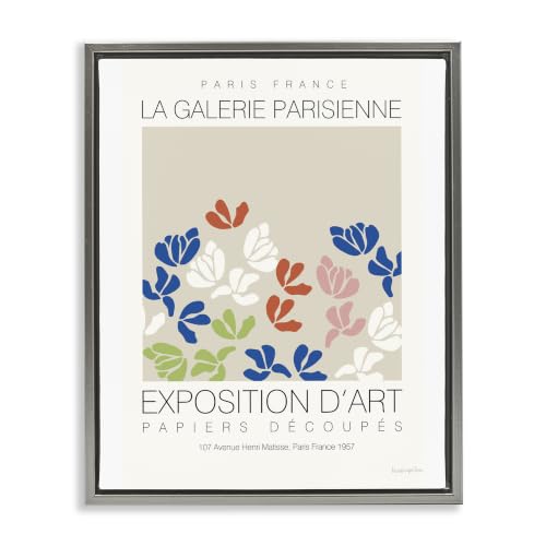 Petal Silhouettes Floral Exhibition, 17 x 21 Inch Canvas in Floater Frame