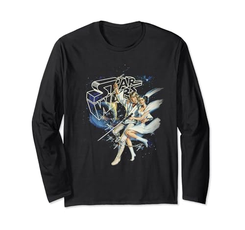 T-shirt Star Wars Vintage Love manches longues anti-déformation en coton