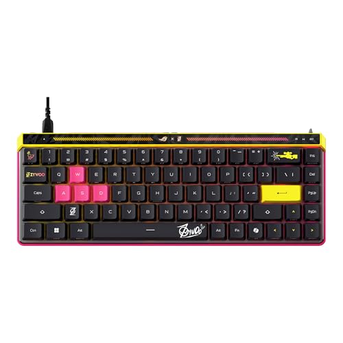 ASUS ROG Falchion Ace HFX ZywOo Edition Analog Gaming Keyboard with ROG HFX Magnetic Switches, Hall Sensor, Rapid Trigger, Touch Panel, 8K Polling Rate, Gasket Mount, dye-sub PBT keycaps, Cover case