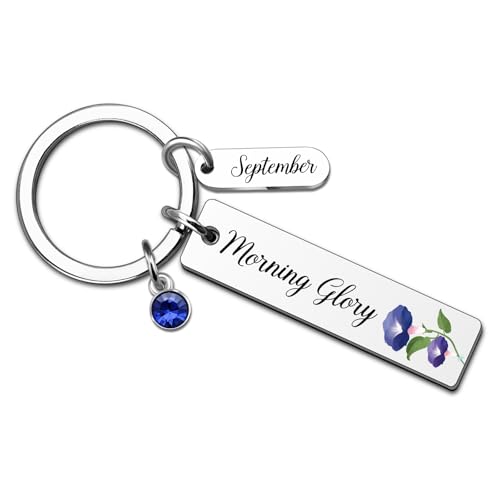 VIESUJI September Birthday Gifts for Women Christmas Gifts Birth Flower Keychains 12 Months Floral...