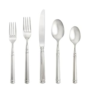 Fortessa Piece Nyssa 18/10 Polished Stainless Steel Hollow Handle Flatware 20 Piece Place Setting, Service for 4 –