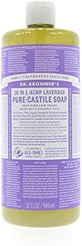 DR BRONNERS Organic Lavender Pure-Castile Liquid Soap 946ml PACK OF 8