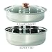 Denmark Tools for Cooks Celebrations Cookware Collection 8 Piece 4-Quart Stainless Steel Round Chafing Dish Set with Glass Lid for Entertaining & Catering