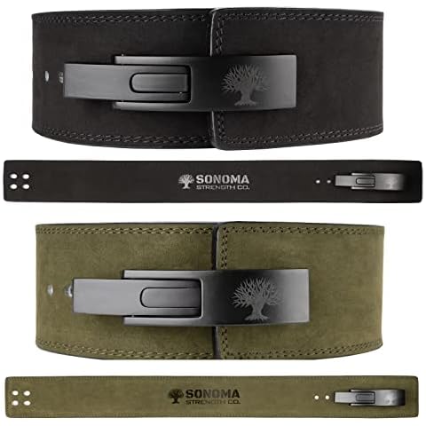 Sonoma Strength Co Lever Weight Lifting Belt 10MM Thick Leather - Powerlifting Lever Belt Steel Buckle - Gym Belt for Men and Women - Back Support for Weightlifting, Deadlift, Squat, Weight Training Cover