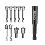 VZU 10PCS Drywall Screw Depth Setter, Plasterboard Hex Shank Positioning Bit Batch Head, Magnetic Connecting Rod for Plasterboard Locating