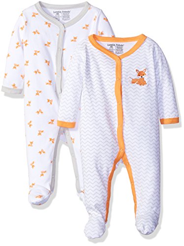 Luvable Friends Unisex Baby Cotton Sleep and Play, Fox, 0-3 Months