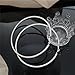 Extra Large Rhinestone Hoop Earrings for Women Girls Hypoallergenic Big 100mm Huggie CZ Hoops Dangle Drop Earring Fashion Chic Party Jewelry Gifts 4 inch (Silver)