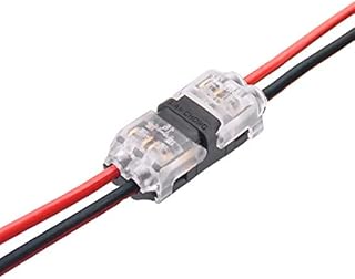 Wire Connectors, 12 Pack Low Voltage Wire H tap 2 Way connectors 2 Pin solderless with no Wire-Stripping Required for Mid-Span Branching in Wires Connection 20/22 AWG Cable 0.2-0.5mm², by brightfour
