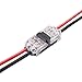 Low Voltage Wire Connectors - Pack of 12 Quick Solderless Wire Splicer Connector I type 2 Pins, Reliable Connection Fits 20/24 AWG