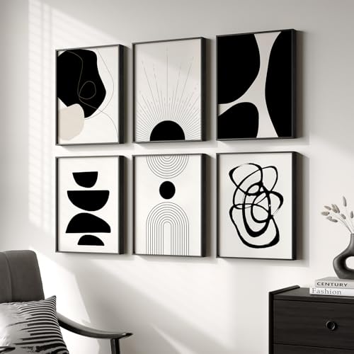 Cuspin Boho Abstract Black and White Set