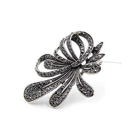 Broches à fleurs en strass pour femmes bijoux vintage