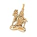 Gold Plated 925 Sterling Silver 22k Gold Plated Spiritual Shiva Bholenath Pendant Bhagwan Shiv Ji Locket for Men and Women By Indian Collectible