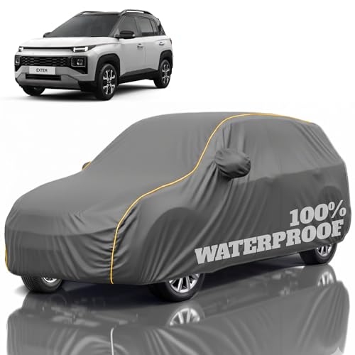 Image of Premium Polyester Car Cover Exter All-Weather Protection from Rain, Dust & Sun | UV Resistant Fabric | Full Body Secure Fit for Outdoor & Indoor Parking Grey