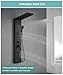 KINKIB Shower Panel Tower System with Rainfall Shower Head, Powerful Body Jets, Matte Black Shower Tower with Handheld Shower and Tub Spout, Stainless Steel Shower Column High Pressure