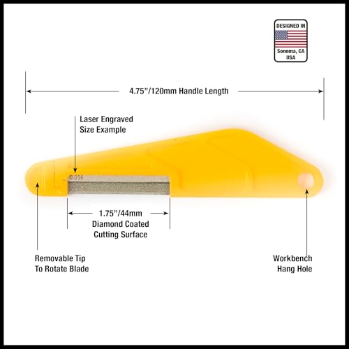 musicnomad mn650 diamond coated guitar nut slotting file - 010