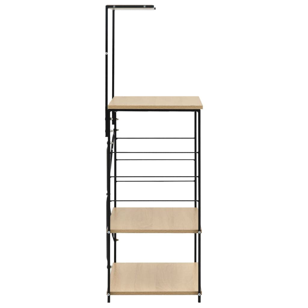 Mikrowellenregal Schwarz Eiche 60x39,6x123 cm Holzwerkstoff,Heim & Garten,Küche & Esszimmer,Küchenhelfer & -utensilien,Küchenorganizer,Küchenutensilienhalter & -ablagen,Schwarz,11 kg-288239
