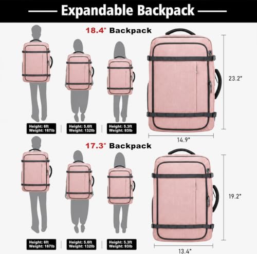Image of Expandable Flight-Approved Travel Backpack 35-45L with LifetimeWarranty