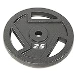 Signature Fitness Cast Iron Plate Weight Plate for Strength Training and Weightlifting, Olympic or Standard, Multiple Sizes - Image 3