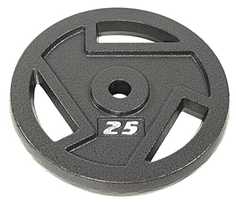 Signature Fitness Cast Iron Plate Weight Plate for Strength Training and Weightlifting, Olympic or Standard, Multiple Sizes