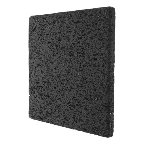 Piedra volcánica gris para parrilla, 20 x 20 x 1,5 cm, piedra de cocina de lava ideal para barbacoa coreana, perfecta para asar verduras, filetes y acampar al aire libre