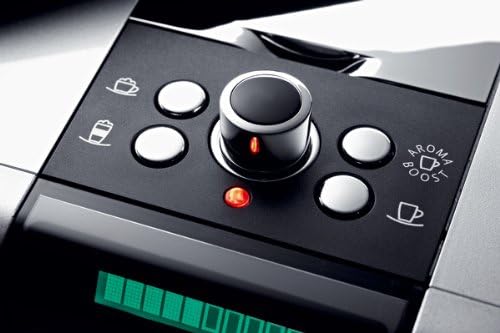 Control panel of the Jura ENA 9 with various coffee selection buttons and an Aroma Boost button