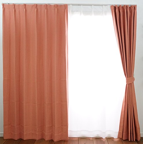 スミノエ カーテン オレンジ 100×135cm セーラ 遮光 アレルブロック V1303