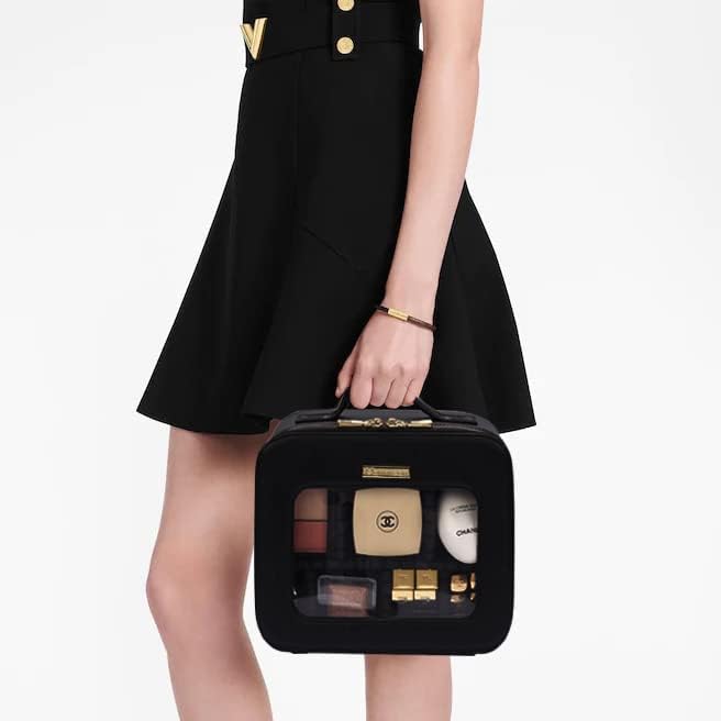 Miniatura 7 de ROWNYEON Bolsa de maquillaje TPU, negro - pequeño, Negro-pequeño