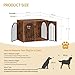 Hzuaneri Hundekäfig Möbel, 80cm Hundebox für Zuhause, 3 Türen, Bogentür, Moderne Hundebox Indoor für Hunde, Beistelltisch, Hundekäfig Hochbelastbar, 80 x 56 x 61 cm, Vintagebraun DFC85101B