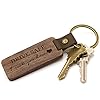 MUUJEE Drive Safe I Need You Here Keychain – Engraved Wooden Keychain Key Chain for Car Keys Anniversary Birthday Gift…